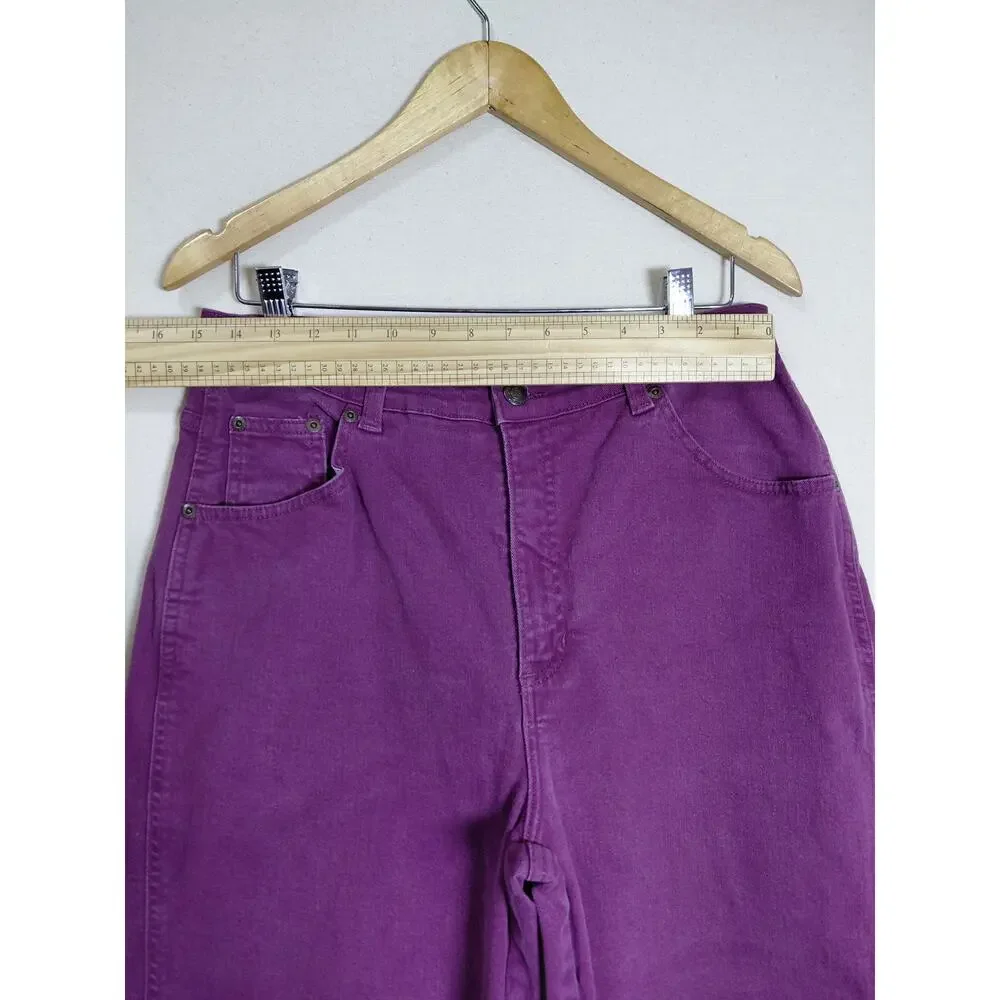 St. John's Bay Purple Corduroy Straight Leg Jeans Women See Measurements